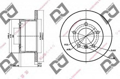 DJ PARTS bd1488 -  Тормозной диск